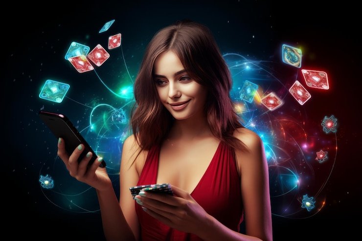 Mobile phone displaying live dealer blackjack table broadcast on erek 73 platform with card layout and chat panel